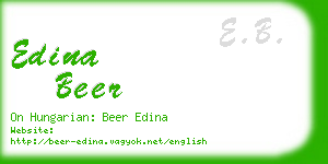 edina beer business card